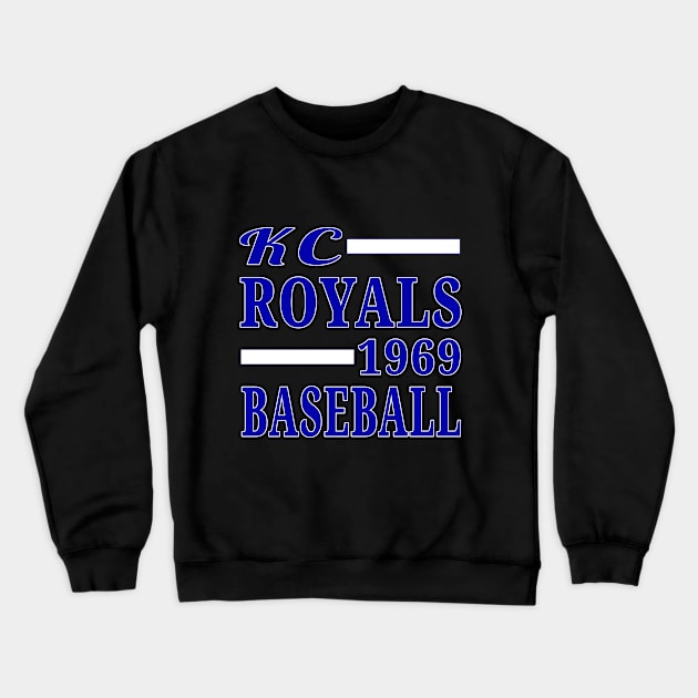 KC Royals Baseball 1969 Classic Crewneck Sweatshirt by Medo Creations